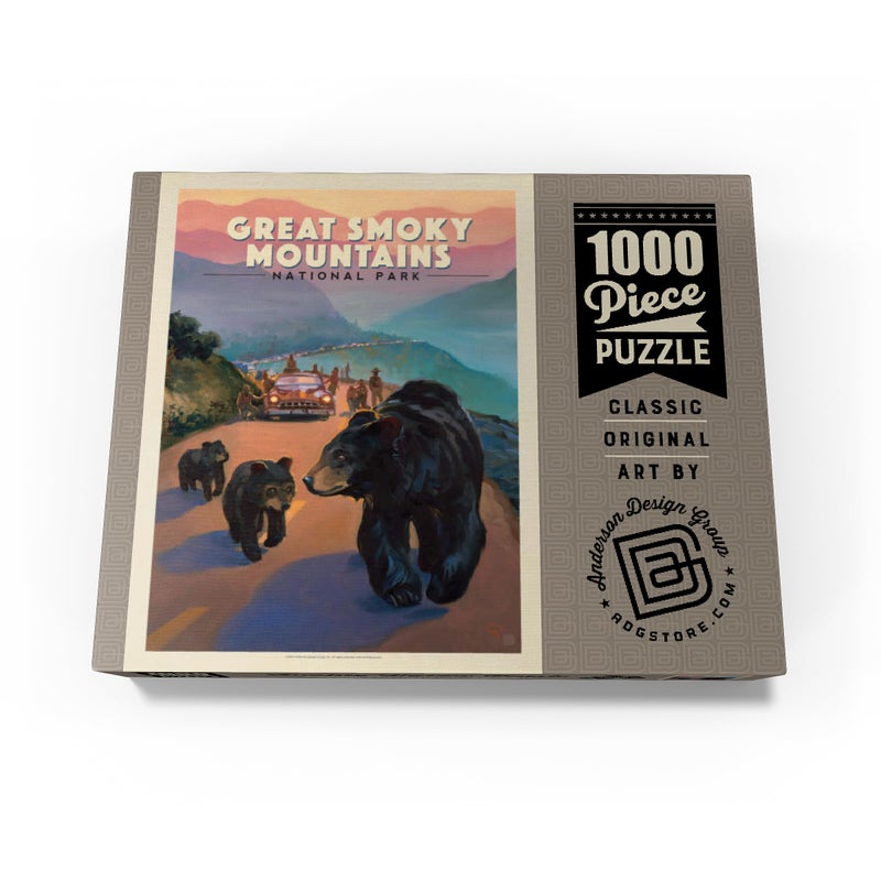 MyPuzzle.com MyPuzzle Great Smoky Mountains National Park: Bear Jam  Vintage Poster - Premium 1000 Piece Jigsaw Puzzle for Adults - Image 4